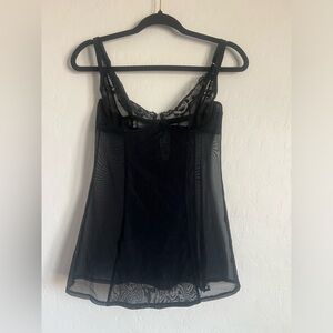 Victoria's Secret Black Lace Chemise Intimates